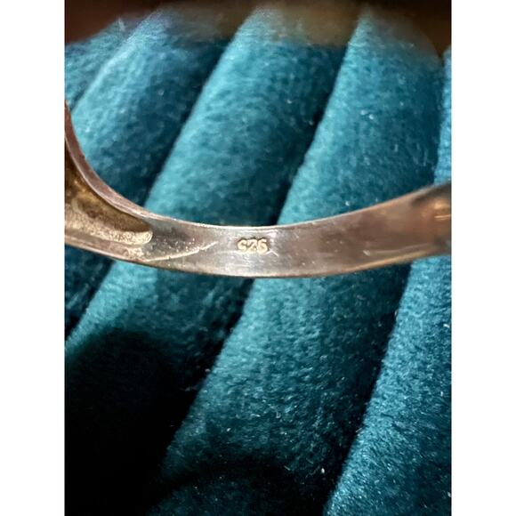 MCI Sterling Silver Onyx Ring Size 7.5 Modernist Design Signed 925 EXC 5g - Picture 7 of 10